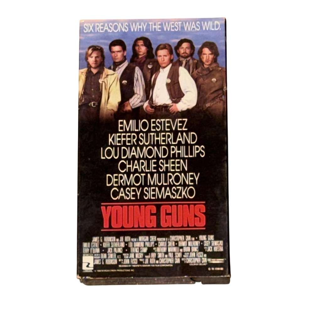 Young Guns VHS Tape Vestron Video 1988 Emilio Estevez‎ Kiefer Sutherland